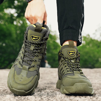 Warrior High-Top 'Hijau Tentara Hitam' WXY-F950C03 Details for Warrior High-Top 'Hijau Tentara Hitam' WXY-F950C03