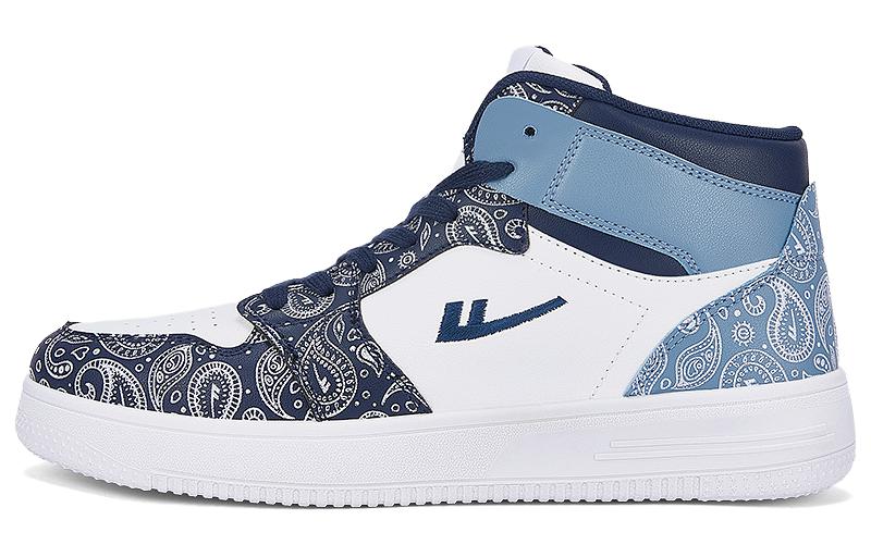 Warrior High-Top 'White and Cyan Accent'