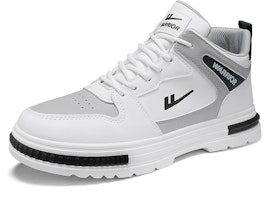 回力戰士 時尚流行 高筒 百搭 板鞋 男款 白灰 耐磨簡約 Order 回力戰士 時尚流行 高筒 百搭 板鞋 男款 白灰 耐磨簡約