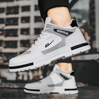 回力戰士 時尚流行 高筒 百搭 板鞋 男款 白灰 耐磨簡約 Details for 回力戰士 時尚流行 高筒 百搭 板鞋 男款 白灰 耐磨簡約