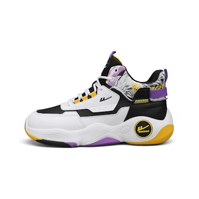 Warrior High-Top Basketball 'White Black Purple'