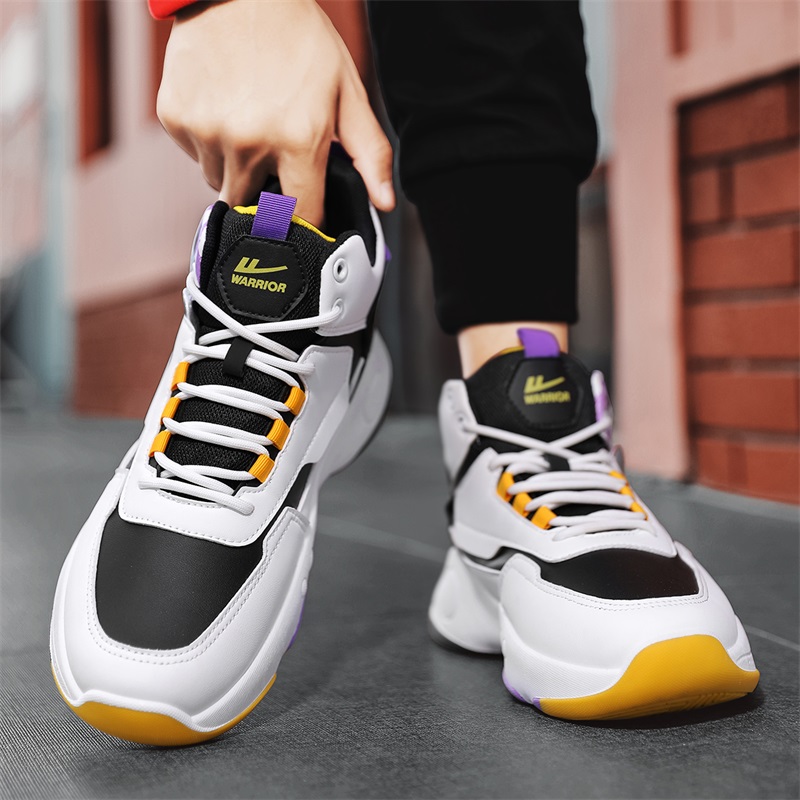 Cheap Warrior High-Top Basketball 'White Black Purple' WXY-F429C04