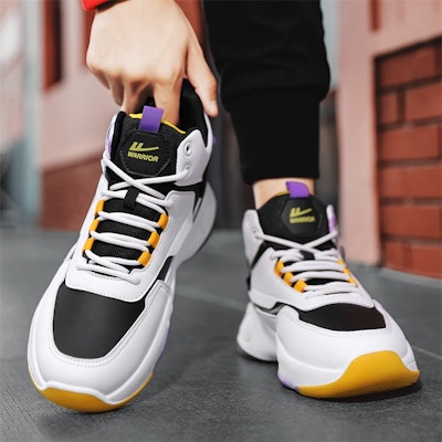 ウォリアー ハイカット バスケットボール (白/黒/紫) WXY-F429C04 Cheap ウォリアー ハイカット バスケットボール (白/黒/紫) WXY-F429C04