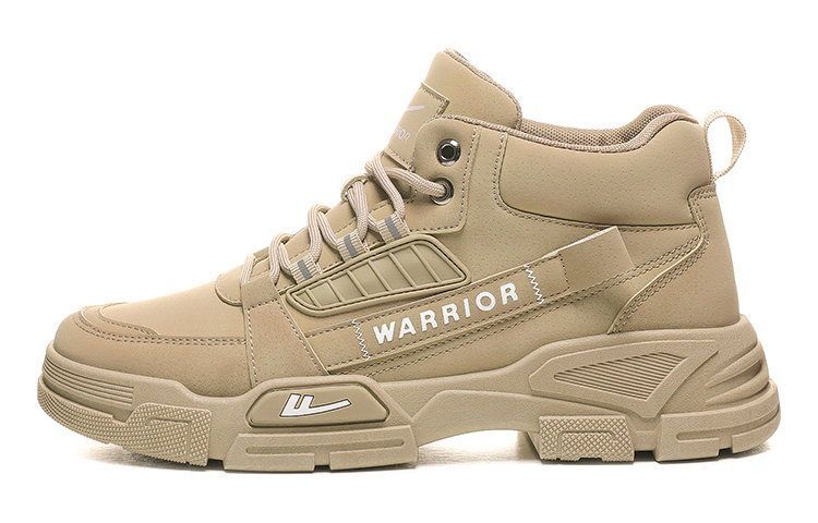 Warrior High-Top Martin Boots Outdoor Winter Warm Non-Slip Durable Shoes WXP(WZ)-0714 Khaki Color.