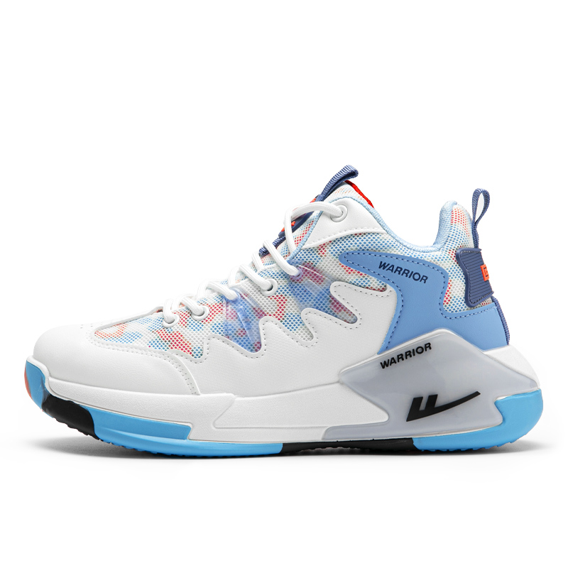 Buy Warrior High-Top Retro Basketballschuhe ''Weiß Blau Graffiti'' WBN(JS)-058101