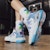 Kasut Retro High-Top Warrior 'Putih Biru Graffiti' WBN(JS)-058101