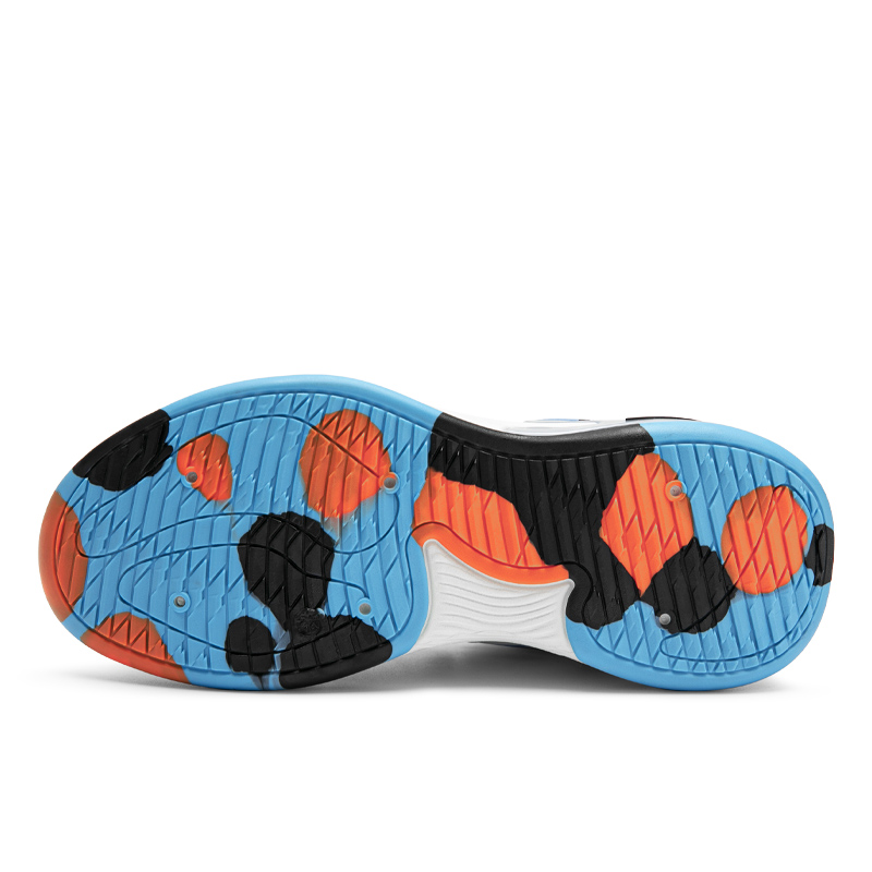 Details for Warrior High-Top Retro Basketballschuhe ''Weiß Blau Graffiti'' WBN(JS)-058101