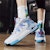 Kasut Retro High-Top Warrior 'Putih Biru Graffiti' WBN(JS)-058101