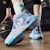 Kasut Retro High-Top Warrior 'Putih Biru Graffiti' WBN(JS)-058101