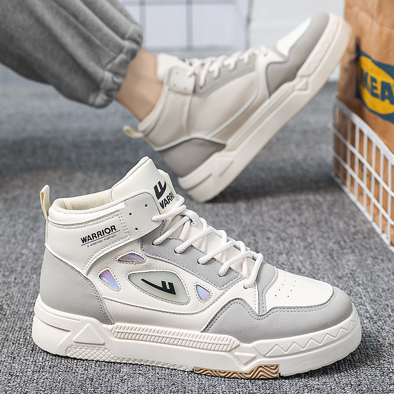 Lookbook 战士高帮运动鞋 '米色灰' WXY-F448C02