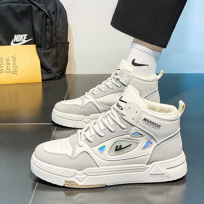 Cheap 战士高帮运动鞋 '米色灰' WXY-F448C02