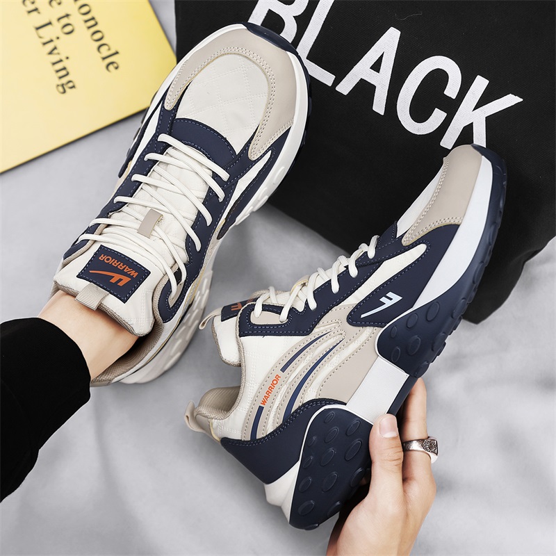 Warrior High-Top Sneaker 'Beige Navy' 圖 6