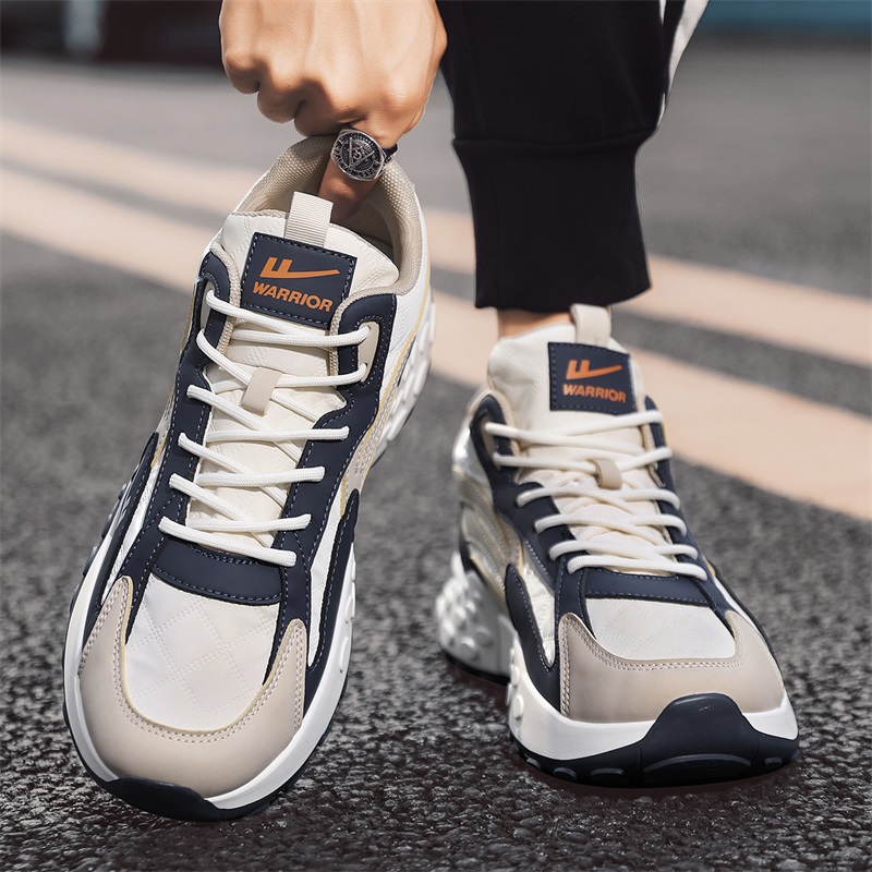 Warrior High-Top Sneaker 'Beige Navy' 圖 7