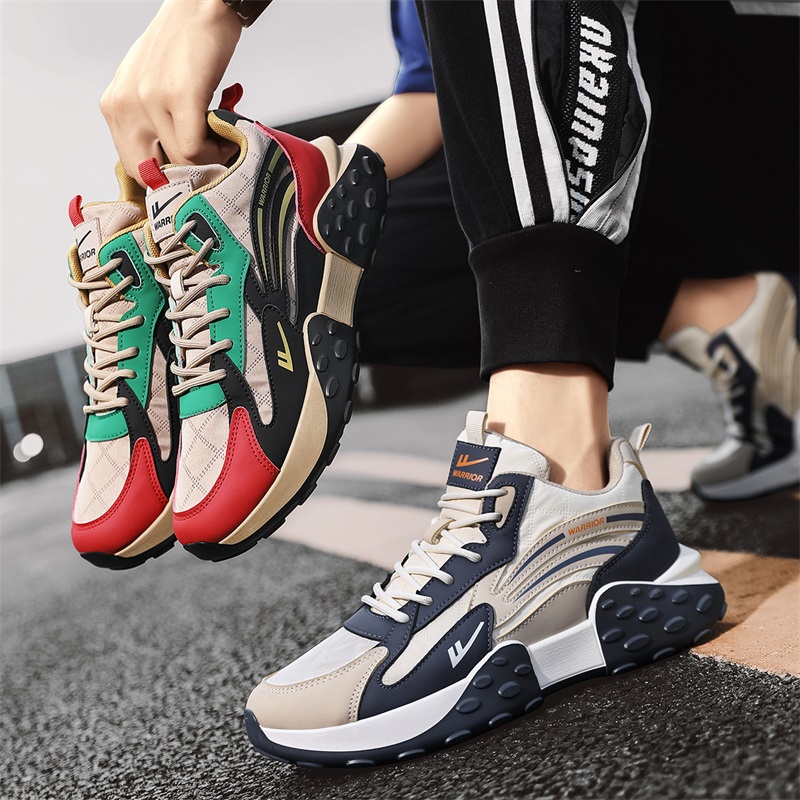 Warrior High-Top Sneaker 'Beige Navy' 圖 9