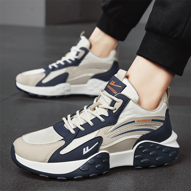 Warrior High-Top Sneaker 'Beige Navy' 圖 10