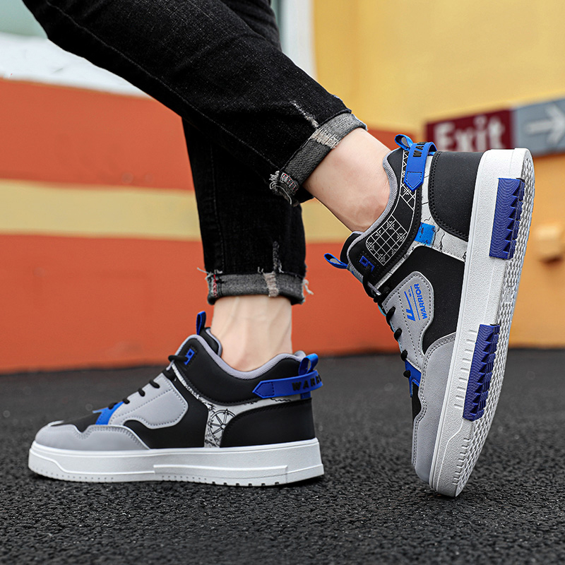 Purchase 回力戰士 合成皮革 時尚潮流 舒適柔軟 防滑耐磨透氣 高筒 板鞋 男式 黑藍色