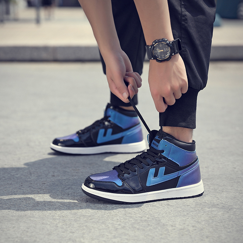 Warrior High-Top Sneaker 'Black Blue Chameleon' 圖 11
