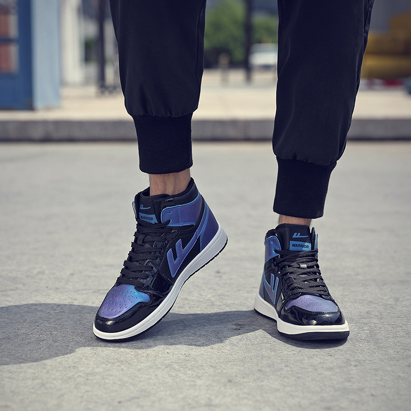Warrior High-Top Sneaker 'Black Blue Chameleon' 圖 8