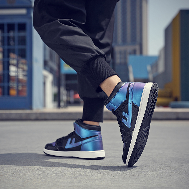 Warrior High-Top Sneaker 'Black Blue Chameleon' 圖 10