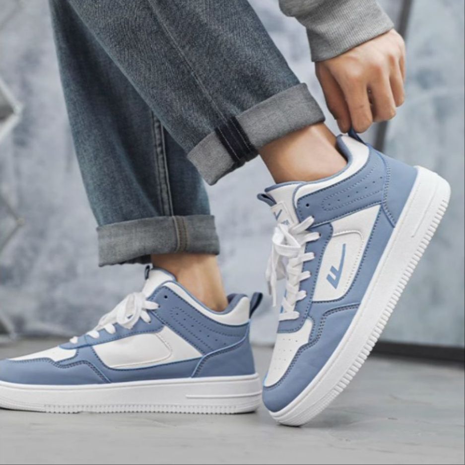 Warrior High-Top Sneaker 'White & Blue' 圖 5