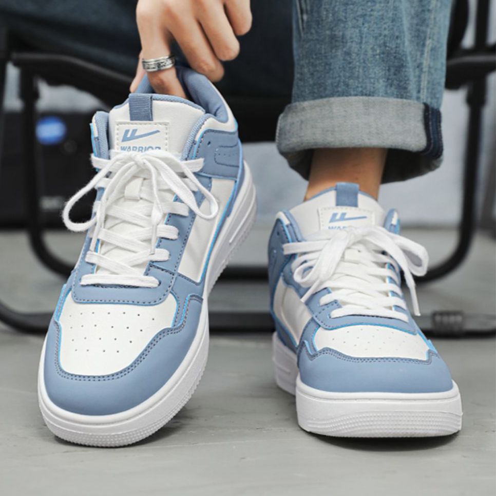 Warrior High-Top Sneaker 'White & Blue' 圖 7