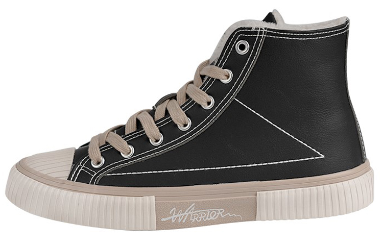 Buy 勇士回力 回潮 加絨潮流 保暖防滑耐磨 高幫 板鞋 男女同款 黑白