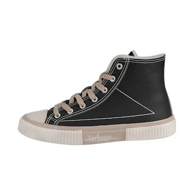 Warrior High-Top Sneakers 'Black and White'