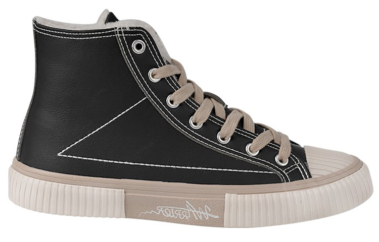 Warrior High-Top Sneakers 'Black and White' 圖 2