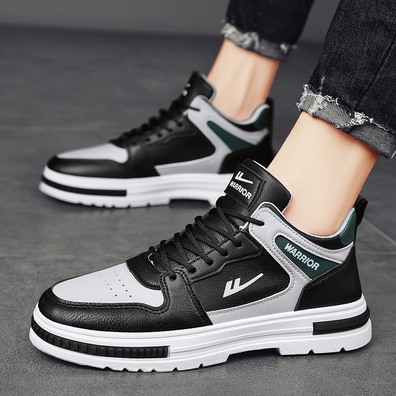 Warrior High-Top Sneakers 'Black Grey Green' 圖 11