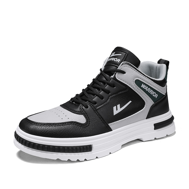 Warrior High-Top Sneakers 'Black Grey Green' 圖 2