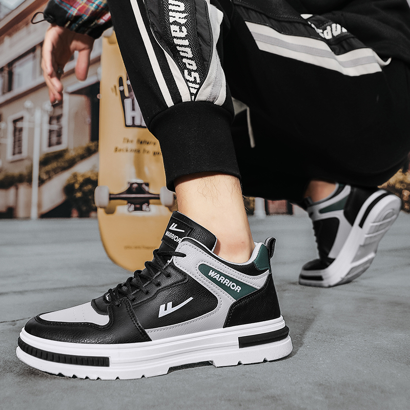 Warrior High-Top Sneakers 'Black Grey Green' 圖 10