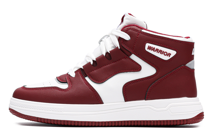 Warrior High-Top Sneakers White Red Casual Comfortable Breathable Non-Slip WXY(S)-0659C04 White Red