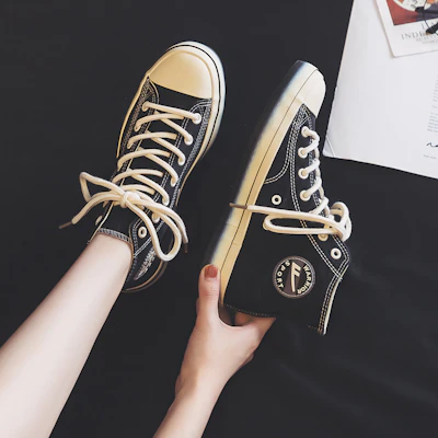 Warrior High 'Canvas Hitam Retro' WXY-B336MJ03 Sizing Warrior High 'Canvas Hitam Retro' WXY-B336MJ03