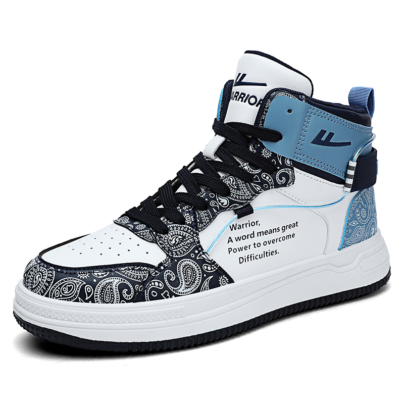 Warrior High 'Cashew Flower Print White Navy Light Blue' 圖 2