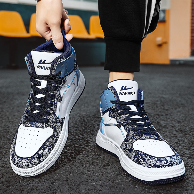 Warrior High 'Cashew Flower Print White Navy Light Blue' 圖 4