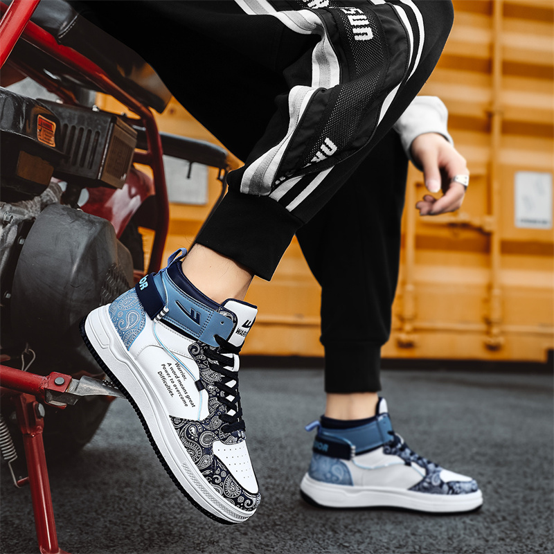 Warrior High 'Cashew Flower Print White Navy Light Blue' 圖 5