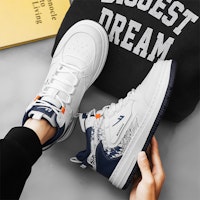 Warrior High-Top 'Putih Biru Gelap' WXY-F182C01 3