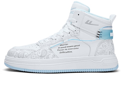 Warrior High-Top Sneaker 'Cashew Flower Print - White Grey Light Blue' WXY-D972C02 Shop Warrior High-Top Sneaker 'Cashew Flower Print - White Grey Light Blue' WXY-D972C02