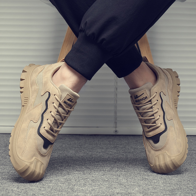 Shop Warrior 回力 百搭 簡約休閒 輕便舒適 耐磨 低幫 生活休閒鞋 男款 卡其色