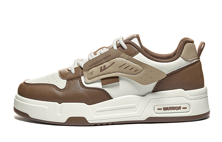 Warrior Low-Top Casual Skate Shoes Caramel Brown Breathable Anti-Slip Sneakers WBN(JS)-1104 Rice Brown