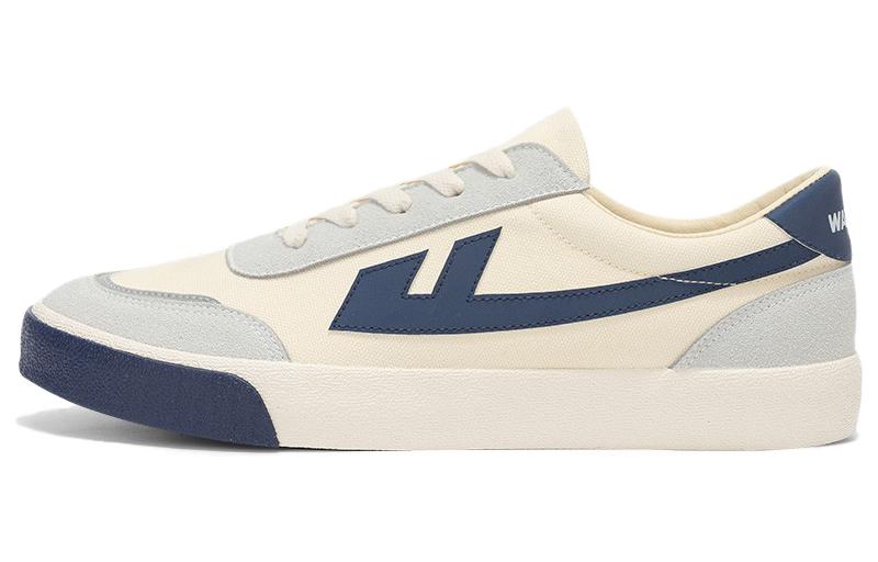 Warrior Low-Top Sneakers 'Beige Dark Blue'