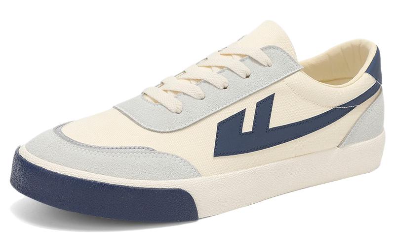 Warrior Low-Top Sneakers 'Beige Dark Blue' 圖 2