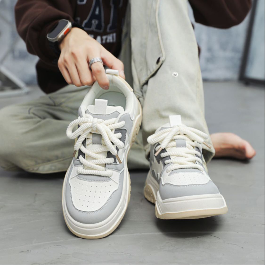Warrior Low 'Beige Grey' 圖 7