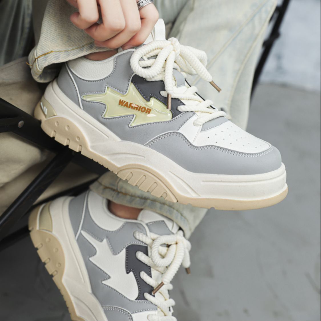 Warrior Low 'Beige Grey' 圖 8