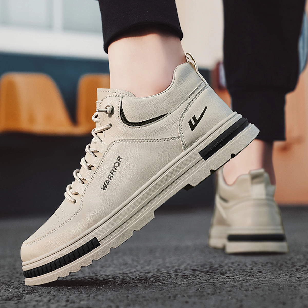 Warrior Low Top 'Beige Black'