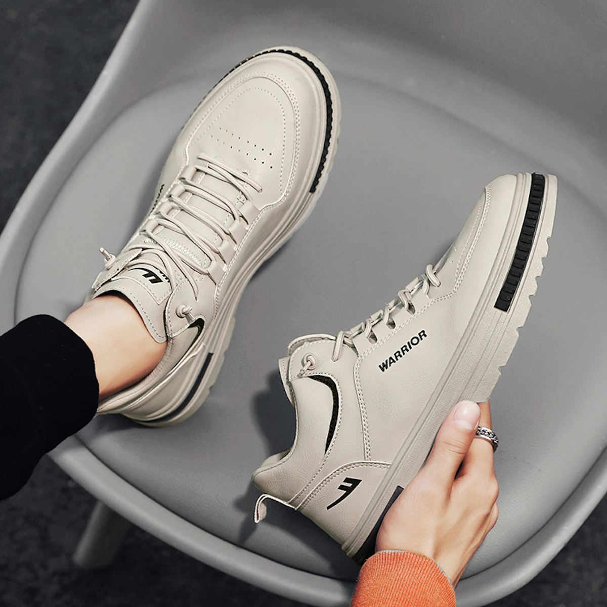 Warrior Low Top 'Beige Black'