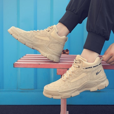 워리어 마틴 부츠 '카키 가죽 패치워크' (Warrior Martin Boots 'Khaki Leather Patchwork') WXY(S)-1678N02 4