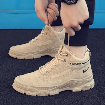 워리어 마틴 부츠 '카키 가죽 패치워크' (Warrior Martin Boots 'Khaki Leather Patchwork') WXY(S)-1678N02 5