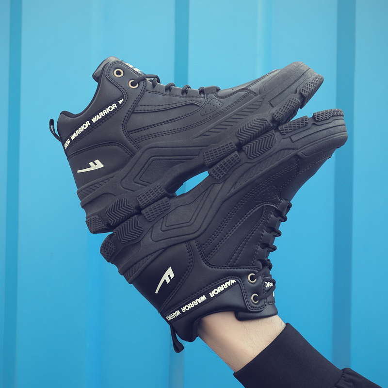 Shop Warrior Martin Boot 'Black Leather' WXY(S)-1678N03