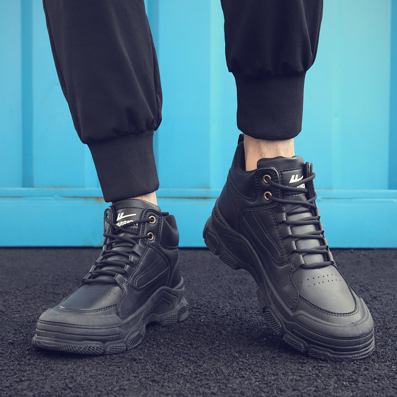 Cheap Warrior Martin Boot 'Black Leather' WXY(S)-1678N03